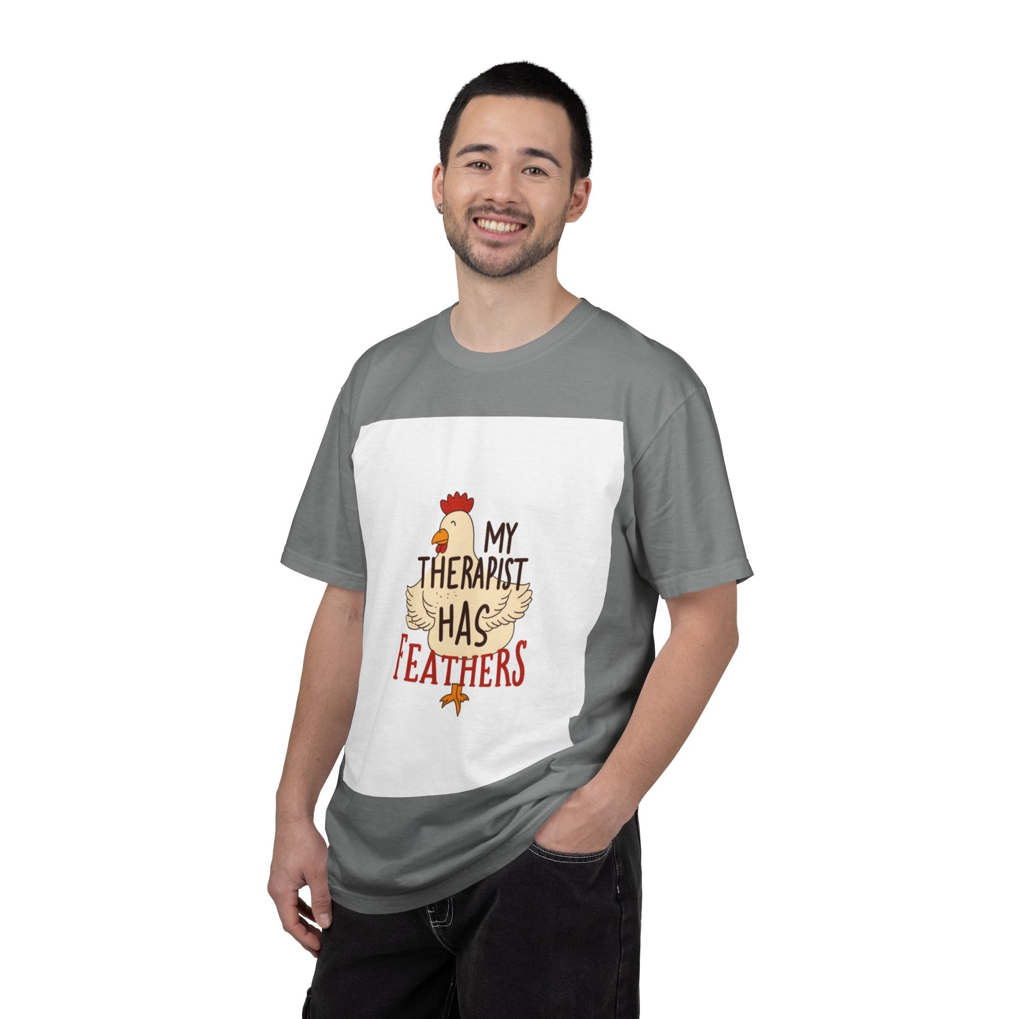Chicken Therapy T-Shirt — "My Therapist Has Feathers" Funny Poultry Lover Tee