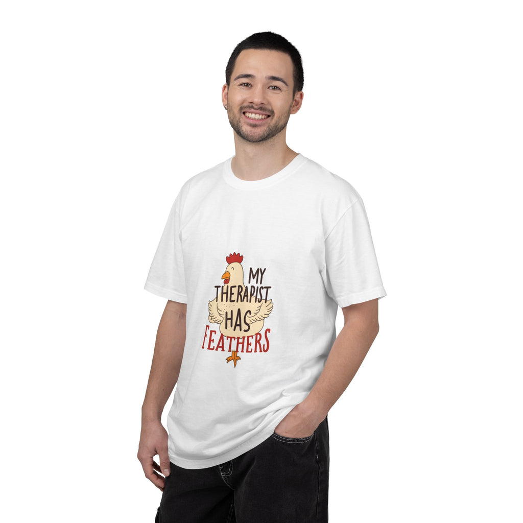 Chicken Therapy T-Shirt — "My Therapist Has Feathers" Funny Poultry Lover Tee